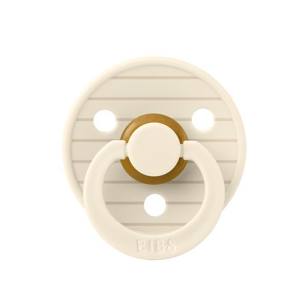 Соска пустышка BIBS Studio Colour Latex Round (круглая) Pin &ndash; Ivory / Vanilla, 2й размер 6-18месяцев 101905 фото