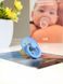 Соска пустышка BIBS Colour Latex Round (круглая) &ndash; Sky Blue, 2й размер 6-18месяцев 101554 фото 3