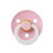 Соска пустушка BIBS Colour Latex Round (кругла) &ndash;Baby Pink GLOW (світиться в темряві), 1й розмір 0-6місяців 102159 фото 1