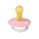 Соска пустушка BIBS Colour Latex Round (кругла) &ndash;Baby Pink GLOW (світиться в темряві), 1й розмір 0-6місяців 102159 фото 2
