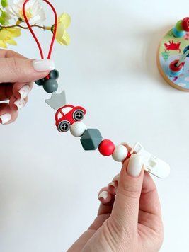 Детский держатель из силиконовых бусин для пустышки и прорезывателя, PKS-102 102009 фото