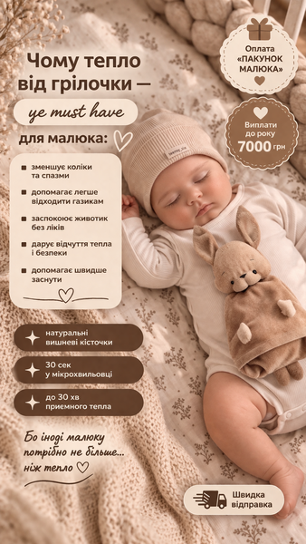Грелка термоигрушка гусачок на вишневых косточках, бежевый 101967 фото