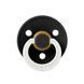 Соска пустышка BIBS Colour Latex Round (круглая) &ndash; Black GLOW (светится в темноте), 1й размер 0-6месяцев 101568 фото 4