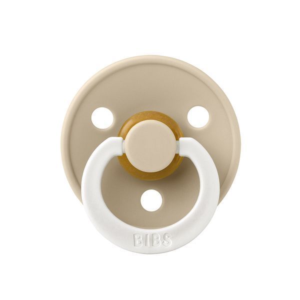 Соска пустушка BIBS Colour Latex Round (кругла) &ndash; Vanilla GLOW (світиться в темряві), 2й розмір 6-18місяців 101570 фото