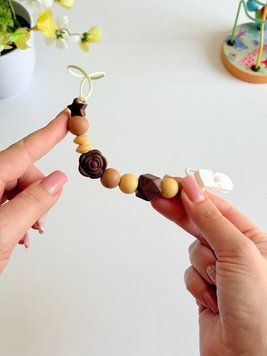 Детский держатель из силиконовых бусин для пустышки и прорезывателя, PKS-153 102172 фото