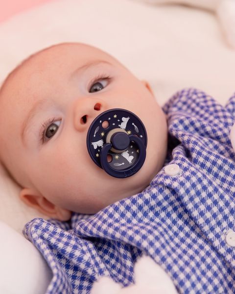 Соска пустышка BIBS x Moomins Colour Latex Round (круглая) Dreaming &ndash; Deep Space 1й размер 0-6месяцев 101844 фото
