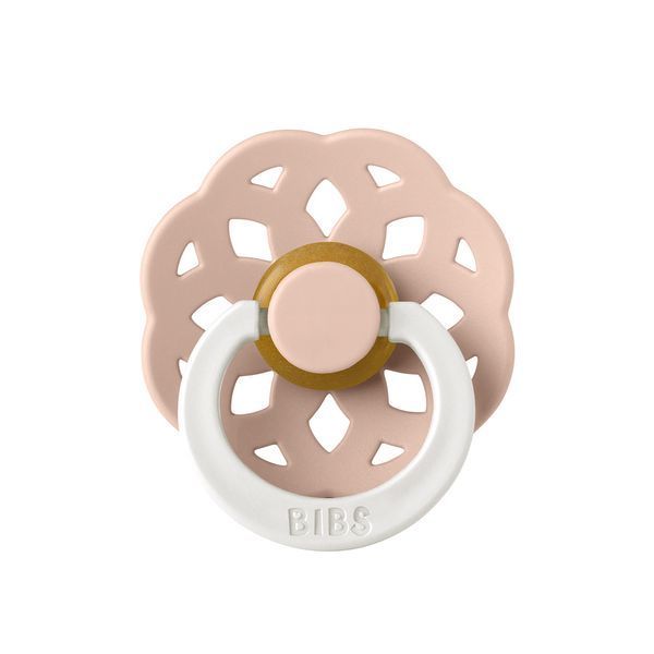 Соска пустушка BIBS Boheme Latex Round (кругла) &ndash; Blush GLOW (світиться в темряві), 1й розмір 0-6місяців 101576 фото