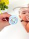 Соска пустышка BIBS Colour Latex Round (круглая) &ndash; Baby Blue, 1й размер 0-6месяцев 101667 фото 1