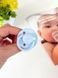 Соска пустушка BIBS De Lux Latex Round (кругла) &ndash;Baby Blue, 1й розмір 0-6місяців 101762 фото