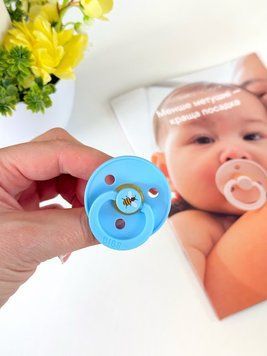 Соска пустушка BIBS Studio Colour Latex Round (кругла) Bumblebee Friends &ndash; Breeze 1й розмір 0-6місяців 101644 фото