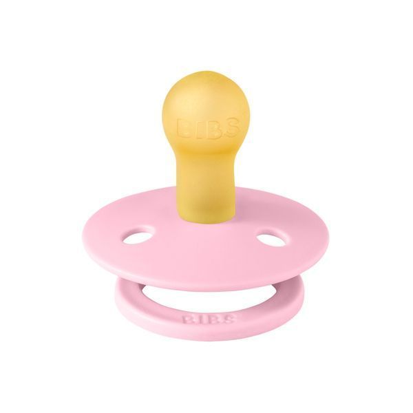 Соска пустышка BIBS Studio Colour Polka Small Latex Round (круглая) &ndash; Baby Pink / Mocha, 2й размер 6-18месяцев 101913 фото